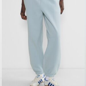 TNA Cozy Fleece Boyfriend Joggers - Light Blue